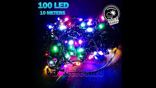 100LED 10M LED String Fairy Light Plug Lamp AC220V Waterproof Christmas Party Raya Wedding Decoratio