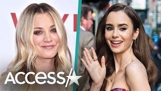 Kaley Cuoco & Lily Collins React To Golden Globe Nominations