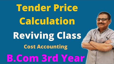 Tender Price Calculation B.Com
