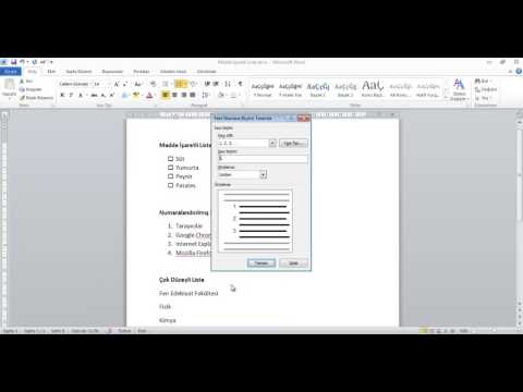 Video: Madde Işaretli Listeler Nasıl Biçimlendirilir?