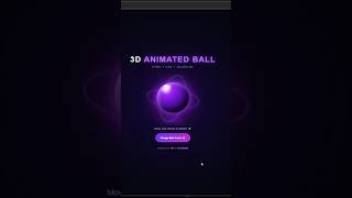 How to make Amazing 3D Animated Ball Using HTML CSS JavaScript  | Creative Coding Project