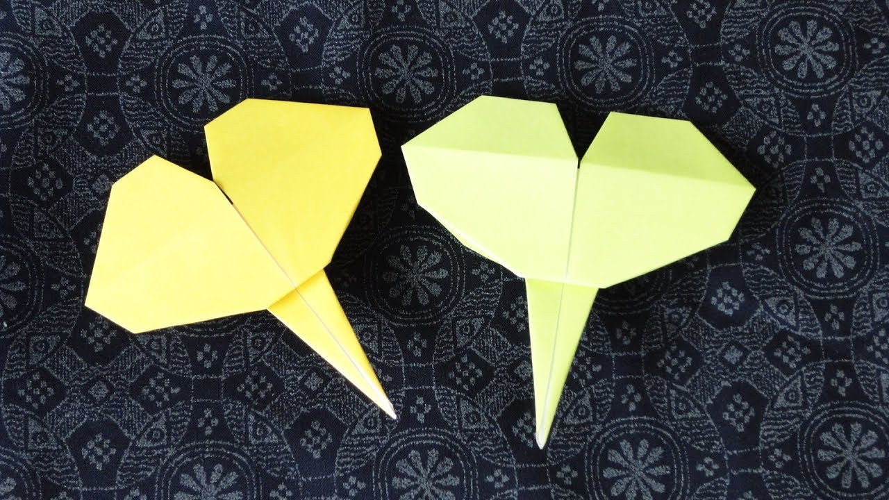 折り紙 いちょう 1枚でできる折り方 Origami Ginkgo How To Fold With One Sheet Youtube