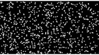 Standing longitudinal wave in a closed pipe (atoms)- 3rd harmonic