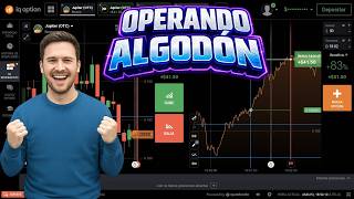 Operando Algodón en Pantalla Dividida | Opciones Binarias en Vivo