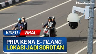 Video Viral! Pria Pengendara Motor Kena E-Tilang karena Tak Pakai Helm, Lokasinya Jadi Sorotan