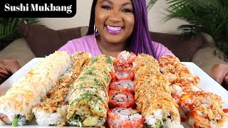 Sushi mukbang , eating show