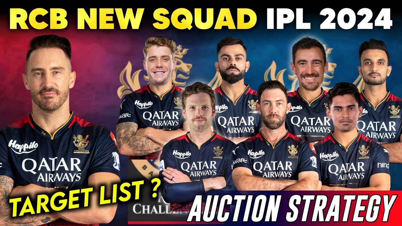 IPL 2024 RCB Auction Strategy 2024 RCB Target Players 2024 Royal