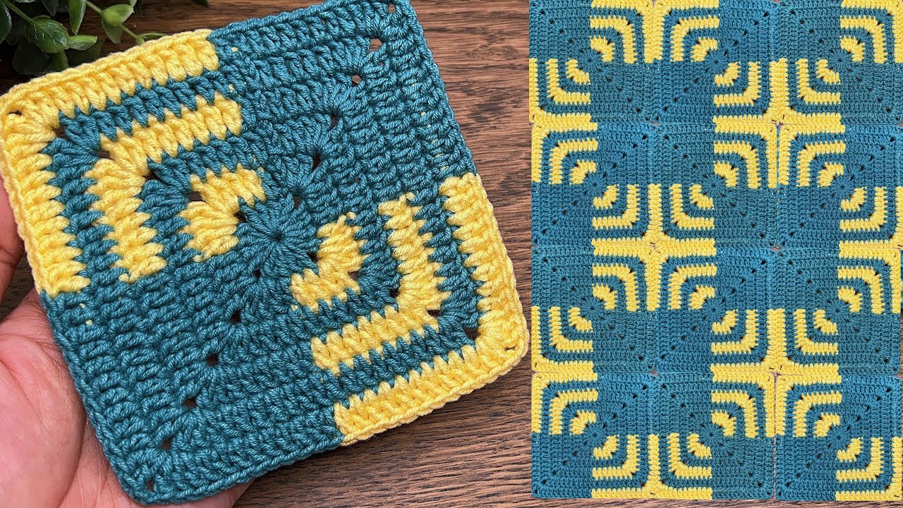 How to crochet granny square tutorial for beginners - YouTube