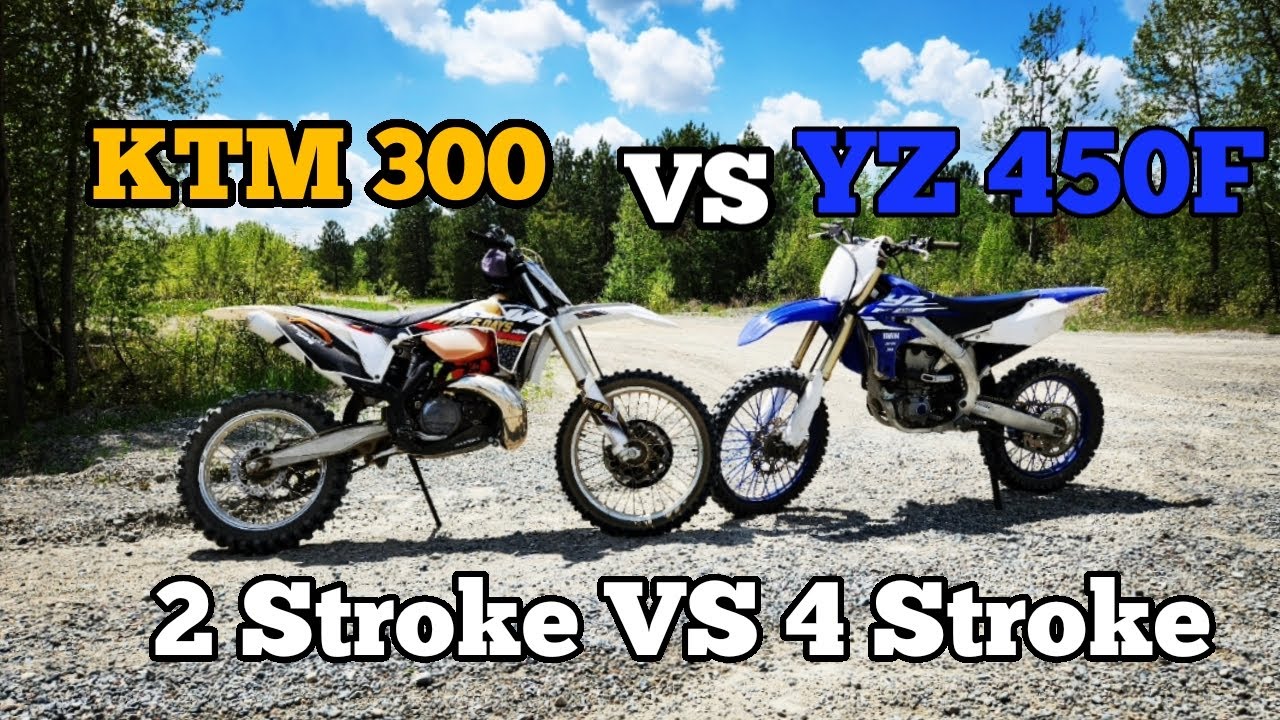 Двухтактный двигатель против четырёхтактного — гонки KTM 300 и Yamaha YZ 450F / Сравнение