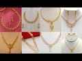 Latest simple & beautiful gold necklace designs//Cute Small Gold Pendant Collections//Gold necklace