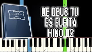 Hino 02 CCB - De Deus Tu És Eleita | Versão Fácil | Piano e Teclado Tutorial screenshot 4