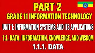 Information PART 2 | GRADE 11 IT | UNIT 1: DATA INFORMATION KNOWLEDGE & WISDOM | 1.1.1. DATA Guide