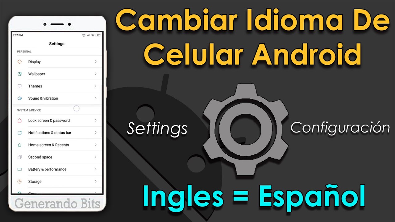 Celular esta en ingles cambiar idioma a español movil Android - YouTube