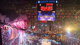 The Bloodline Roman Reigns Full Entrance WWE MONDAY NIGHT RAW 4/1/2024 The Rock Barclays NY