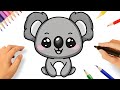 Comment dessiner un koala kawaii 