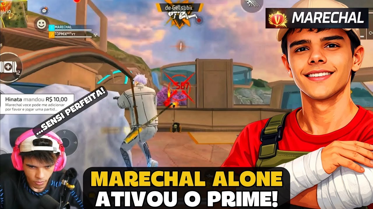 MARECHAL TEVE QUE ATIVAR O PRIME E LIMPOU O MAPA NA RANK! FREE FIRE - MARECHAL HIGHLIGHTS