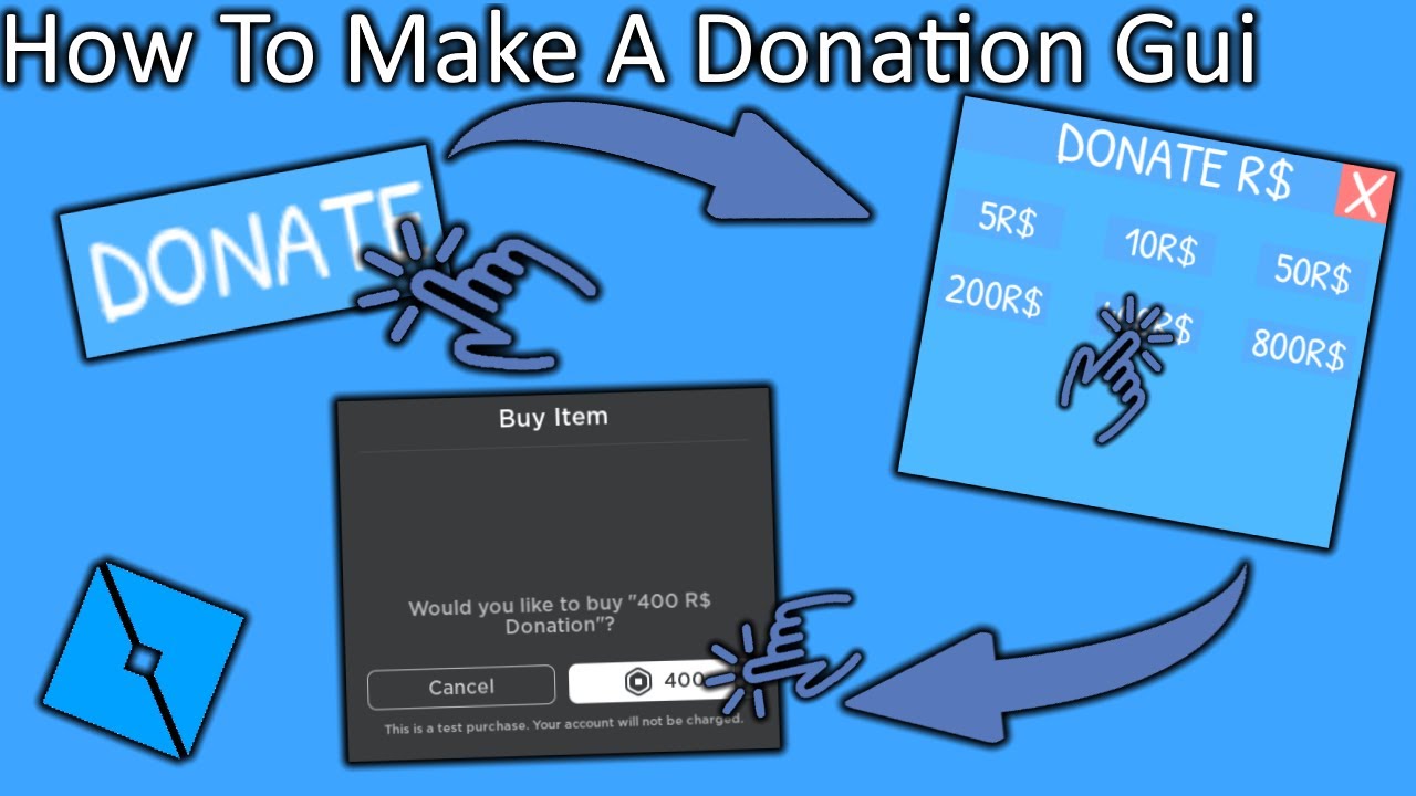 Roblox Tutorial: How To Make A Donation GUI 