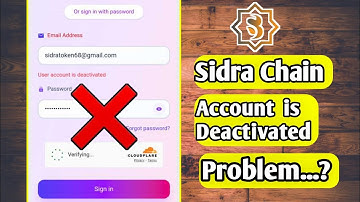 Sidra Chain Account Is Deactivated // User account is deactivated // Sidra Chain // HTK Gamer 