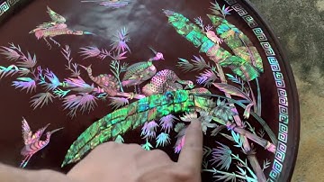 Giao liu 2chiếc đĩa khảm ốc đỏ sigapore  khảm theo lối cổ chỉ có 7 triệu 1cái thôi ạ