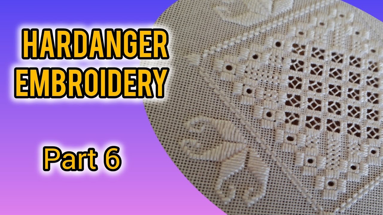 Hardanger embroidery technique : satin stitch , hand embroidery design