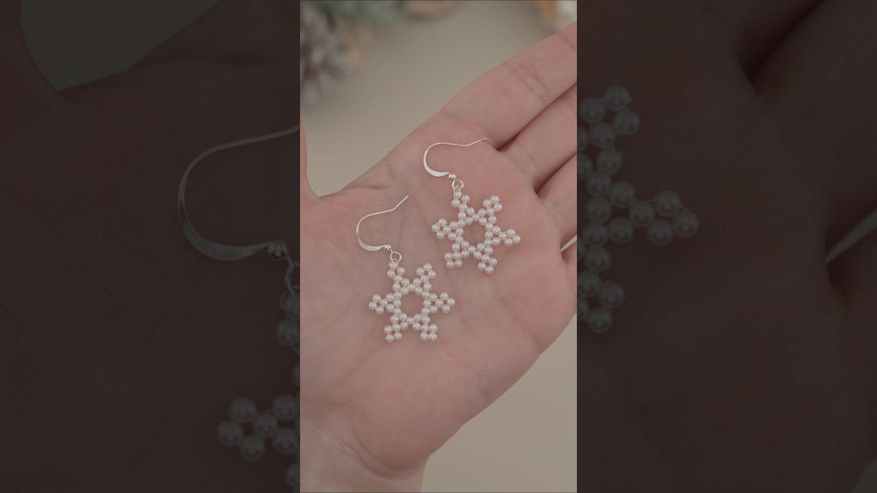DIY Beaded Snowflake Earrings for Beginners (Easy Holiday Jewelry)
