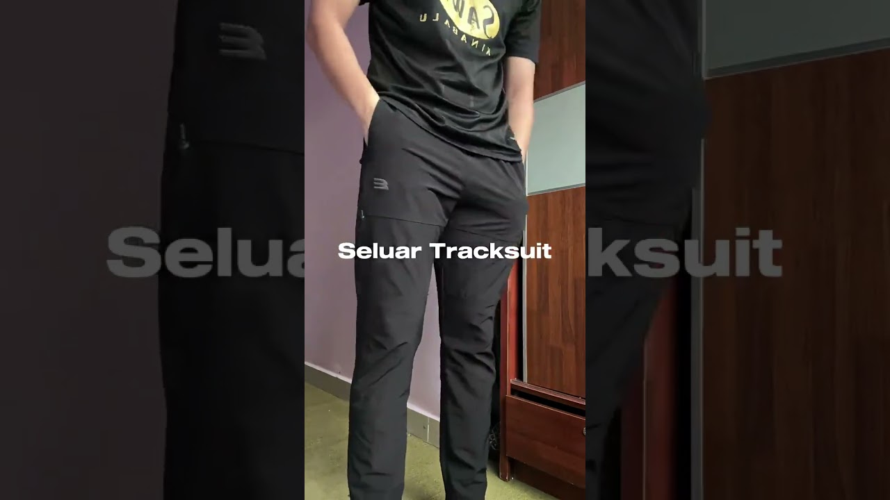 ELGINI E16028 Seluar Track Slim-Fit S-XXL | Slim-Fit Track Pants 