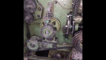 Ring frame cops building motion with ratchet and pawl wheel.#spinning #textile #ringframe