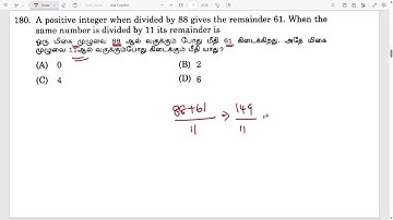 A positive integer when divided by 88 gives the remainder 61. When the same number is divided by 11
