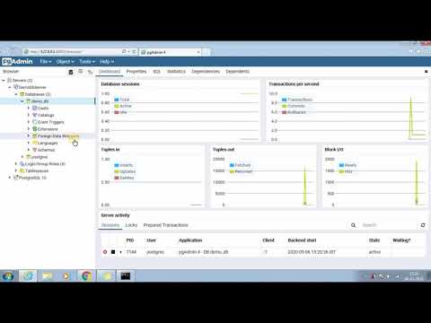 How to Create Server And Database in Postgresql