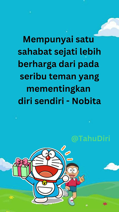 kata bijak doraemon kehidupan berteman #quote #doraemon