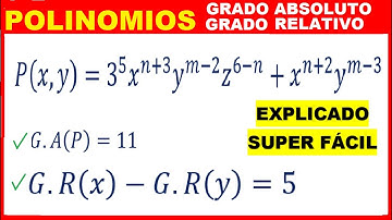 GRADO ABSOLUTO y RELATIVO de un POLINOMIO 👉 EJERCICIO RESUELTO✔