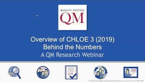 CHLOE 3 - Behind the Numbers: Overview of  Third Changing Landscape of Online Education Survey