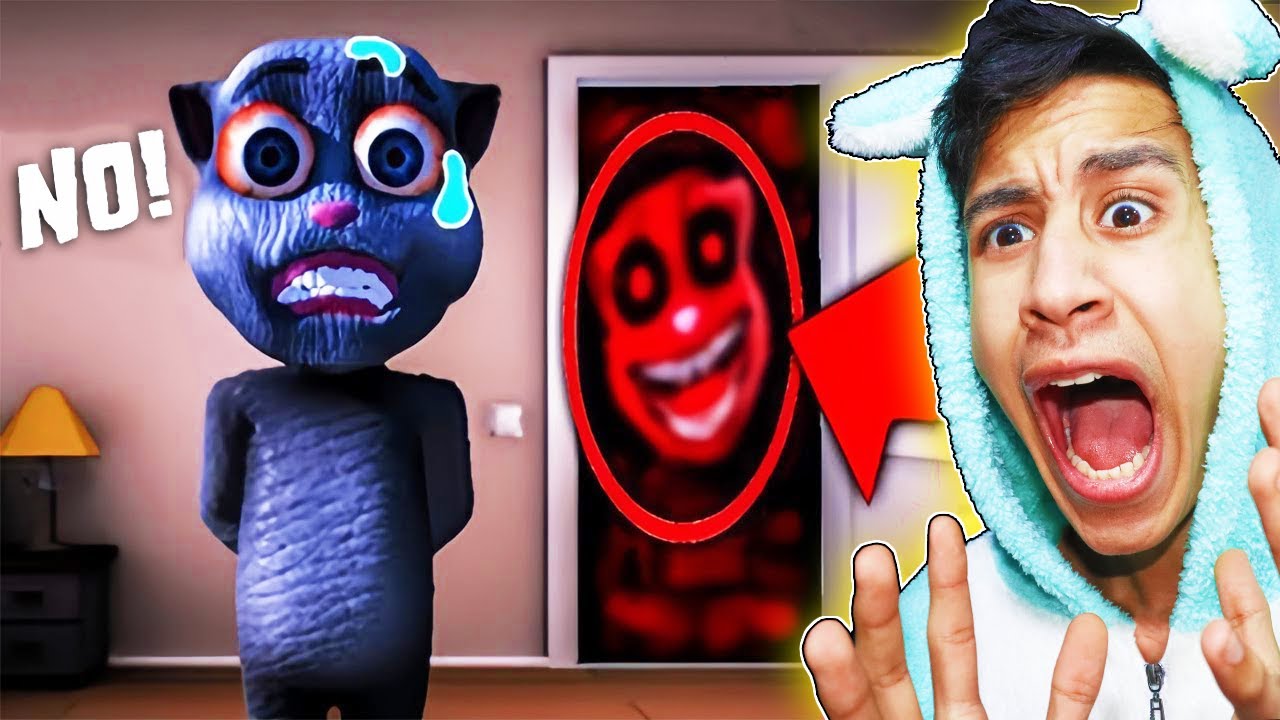 فتحت الباب السري الموجود في غرفة  توم المتكلم النسخة المرعبة ..؟🔥😱