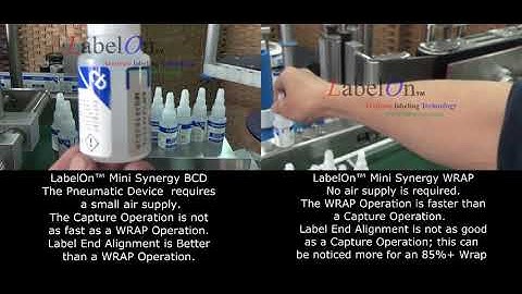 LabelOn™ Mini Synergy Round Bottle Labeling Options