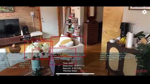 ML Object and surface detection video 30 and 10 fps