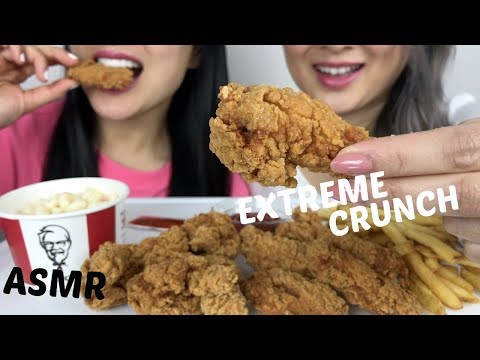 EXTREME CRUNCH ASMR *NO Talking | KFC HOT WINGS | N.E Lets Eat & SAS ASMR