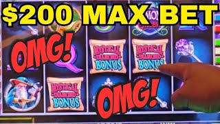 THIS IS HOW ITS DONE! $200 MAX BET BONUS ON DIAMOND QUEEN SLOT MACHINE! screenshot 1