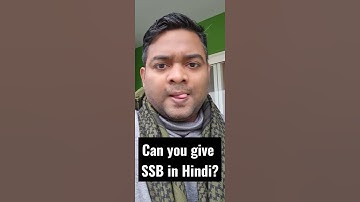 Can you give SSB in Hindi? | SSB | Sanjay Kumar Ex-IMA, IA #ssb #cds #afcat
