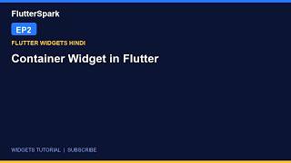 Container Widget in Flutter Hindi | BoxDecoration, Padding Margin | Flutter Tutorial