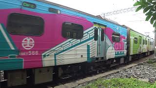 3217次區間車抵達大林車站(2019台灣燈會在屏東彩繪列車) 20210824