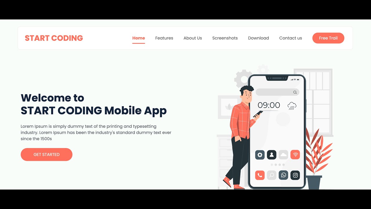 04. Responsive Landing Page Using HTML and CSS - About us Section - YouTube