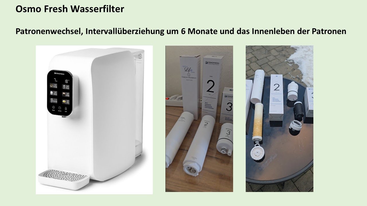 VW0015 - Osmo Fresh Wasserfilter, Patronenwechsel, Intervallüberziehung, das Innenleben der Patronen