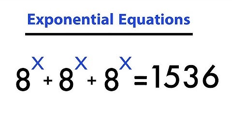 Solving nice exponential equation | Algebra and Precalculus