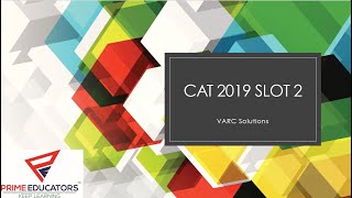 CAT 2019 Slot 2 VARC | RC Passage Solution | Preservation of Archaeological Treasures by Prime Educators 820 views 3 years ago 17 minutes