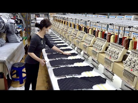 Видео: Процесс изготовления электроотопительного жилета. Корейская фабрика теплой одежды