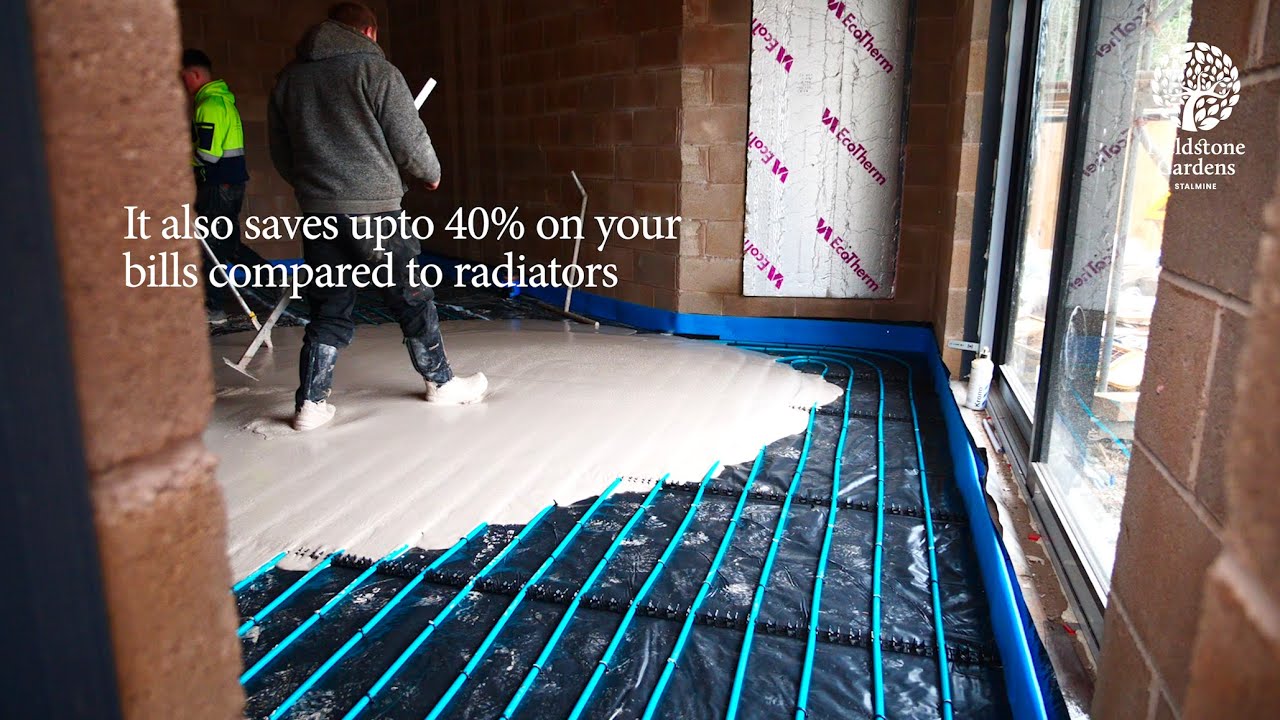 Fieldstone Gardens: Installing the Underfloor Heating System - YouTube