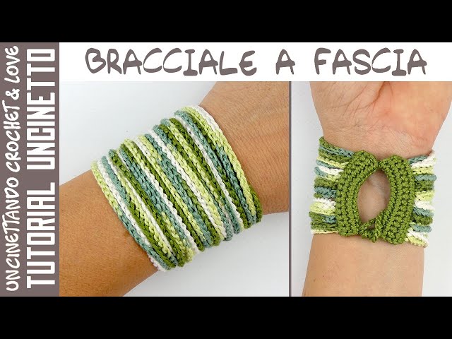 Bracciale con cannucce e lana, il tutorial