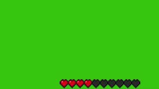 Minecraft Pantalla Verde De Corazones Muriendo