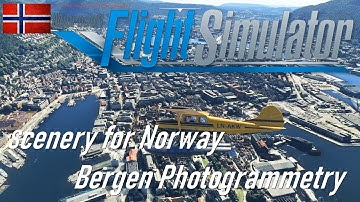 Microsoft Flight Simulator 2020 New Free Photogrammetry Scenery for Norway - Bergen - Good Quality