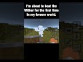 Beating the Wither￼￼ for the first time #minecraft